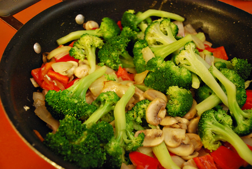 stir fry or saute the veggies you like