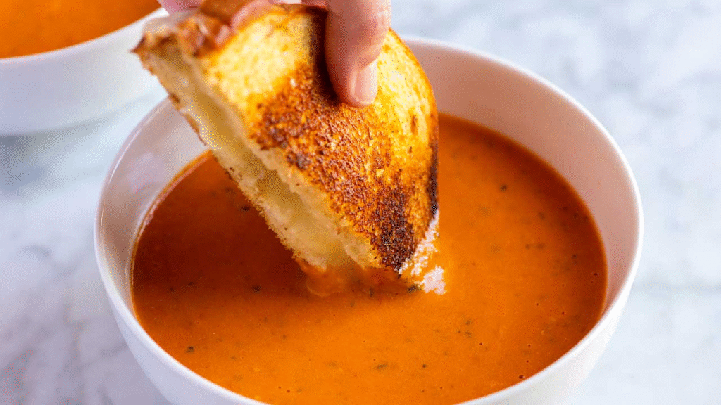 Served with cheese toast , tastes much better.